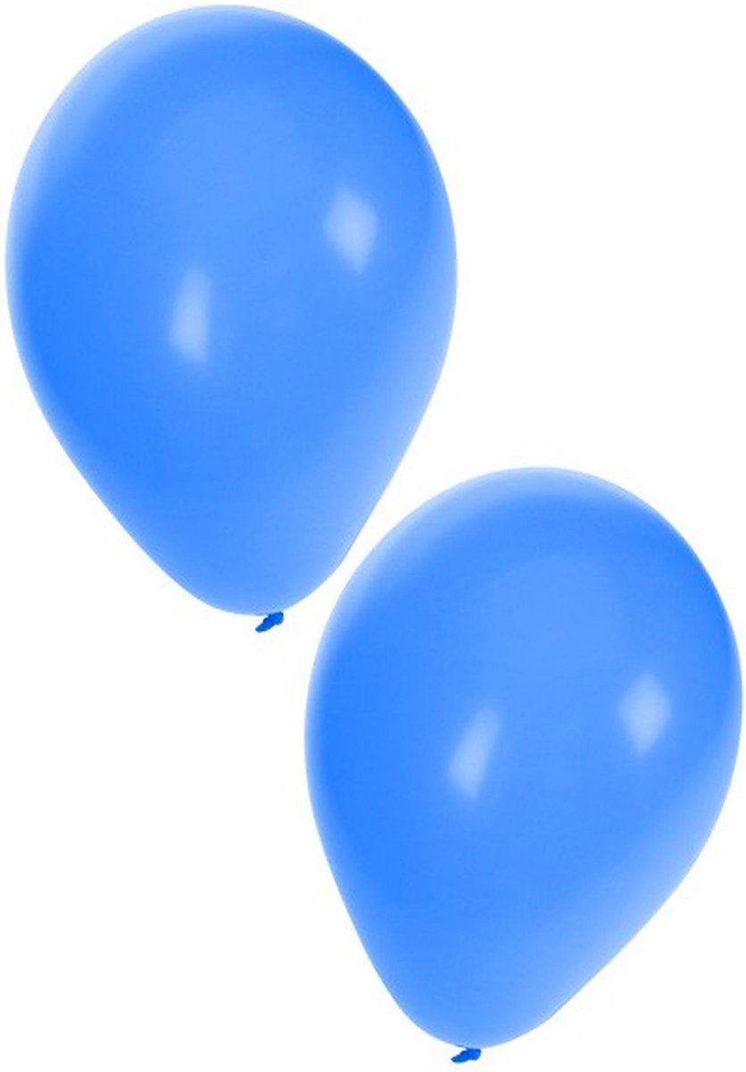 Blauwe ballonnen 25 stuks | Ballonnen blauw voor lucht en helium